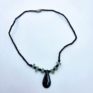 Elegant Green Jade Beaded Necklace